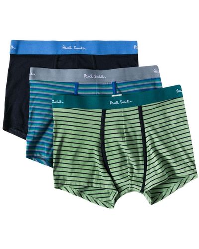 Paul Smith Striped Boxers (pack Of Three) - Blue