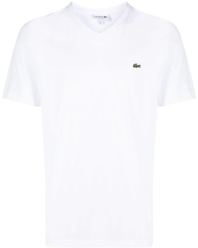 Lacoste Vネック Tシャツ - ホワイト