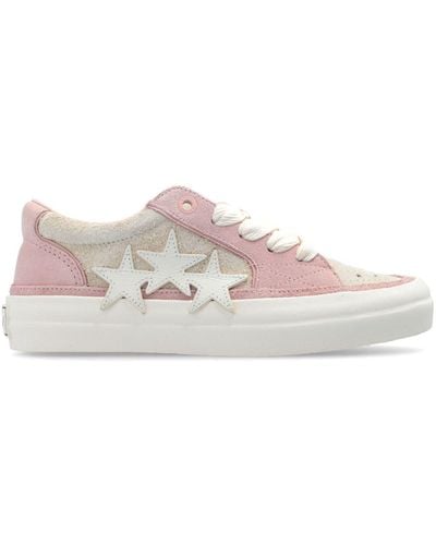 Amiri Sunset Skate Star-patch Leather Trainers - Pink