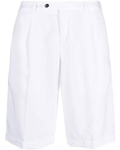 PT Torino Shorts mit Bundfalten - Weiß