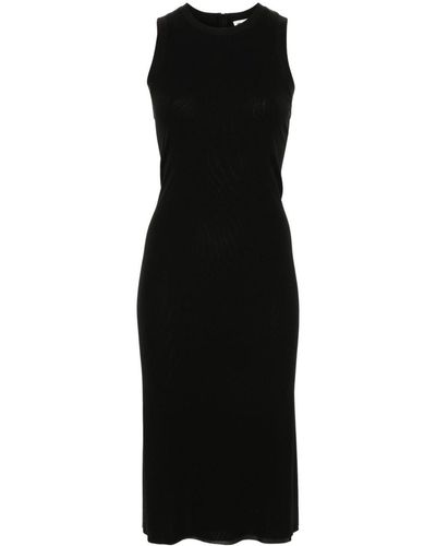 Jil Sander Sleeveless Silk Dress - Black