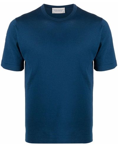 John Smedley Camiseta de punto - Azul