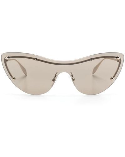 Alexander McQueen Rahmenlose Sonnenbrille - Grau