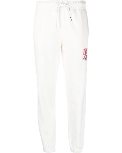 Autry Pantalones de chándal con logo estampado - Blanco