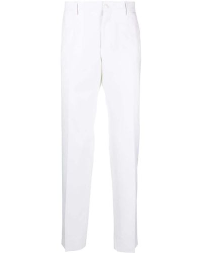 Philipp Plein Lord-fit Twill Chino Trousers - White