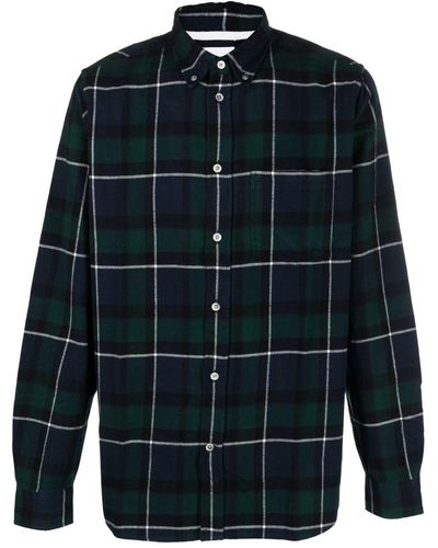 Norse Projects Camisa a cuadros - Azul