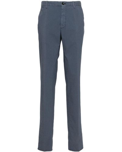 Incotex Pressed-crease Tapered Pants - Blue