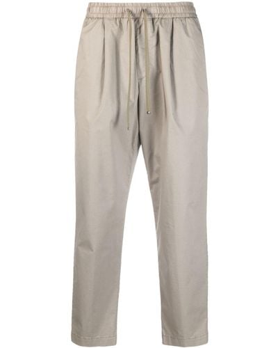 Jacob Cohen Logo-patch Cropped Trousers - Grey