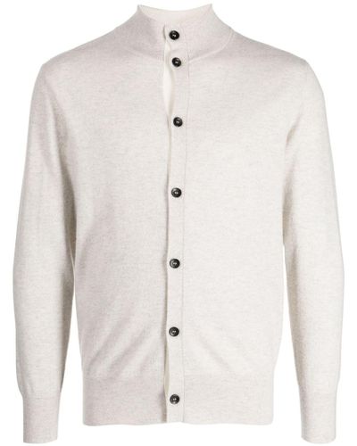 N.Peal Cashmere High-neck Cashmere Cardigan - White