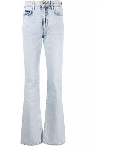Philipp Plein High-waisted Flared Jeans - Blue