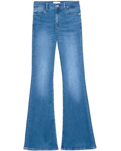 FRAME High-waisted Flared Jeans - Blue