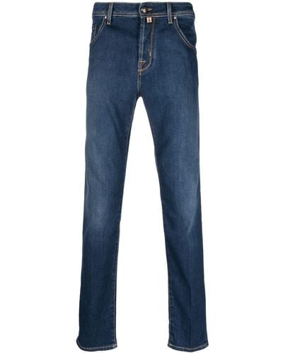 Jacob Cohen Logo-embroidered Slim-fit Jeans - Blue