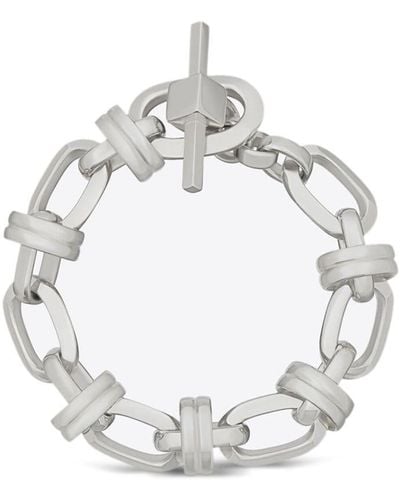 Saint Laurent Deco Chain Bracelet - White