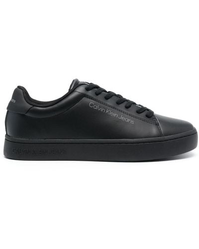 Calvin Klein Low-top Leather Trainers - Black