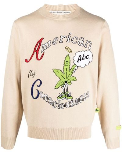 Advisory Board Crystals American Consciousness Crew-neck Sweater - Natural