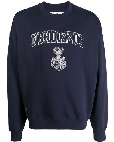 Izzue X Neighborhood Logo-print Sweatshirt - Blue