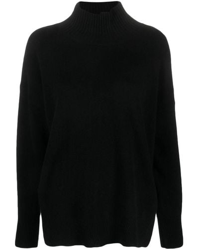 Roberto Collina High-neck Wool-cashmere Sweater - Black