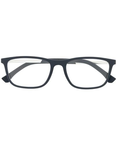Emporio Armani スクエア眼鏡フレーム - ブラック