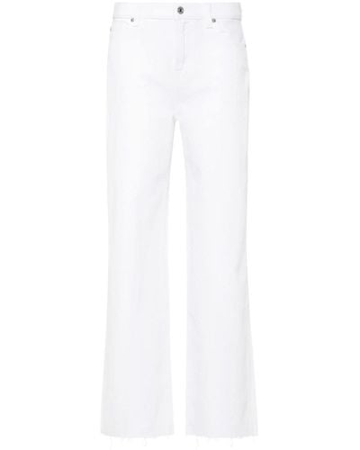 7 For All Mankind Jean droit Scout à taille haute - Blanc