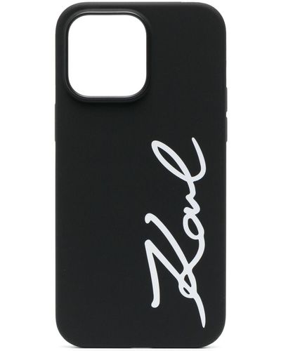 Karl Lagerfeld Coque d'iPhone 14 Pro Max à logo imprimé - Noir
