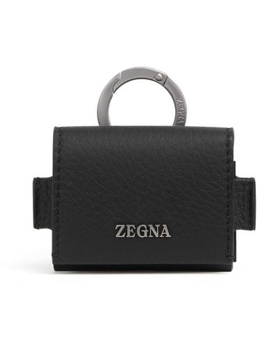 Zegna Étui pour AirPods Pro en cuir - Noir