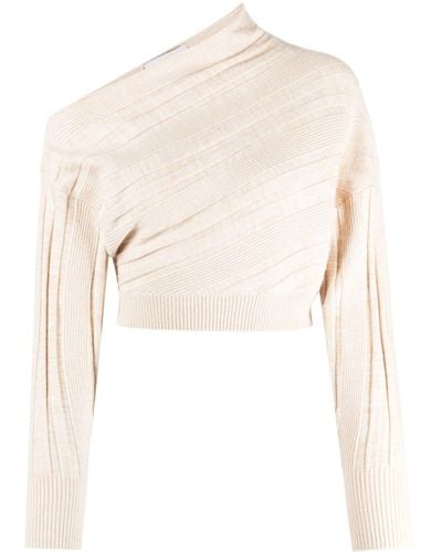 Acler Hadlow One-shoulder Top - Natural