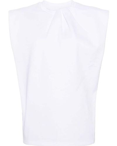 Christian Wijnants Camiseta Toure con detalle drapeado - Blanco