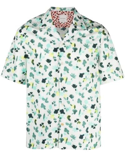 Paul Smith Overhemd Met Korte Mouwen - Groen