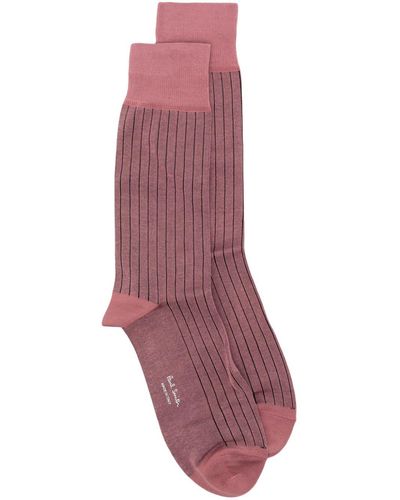 Paul Smith Ribbed Ankle Socks - Purple