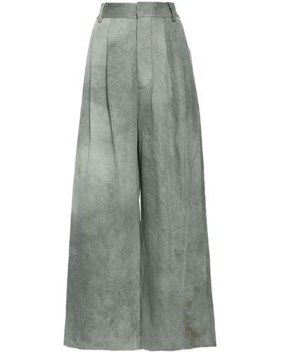 Uma Wang Paella High-waist Palazzo Trousers - Grey