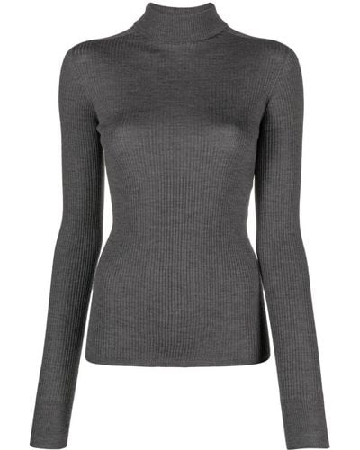 Sportmax Flavia Roll-neck Wool Sweater - Grey