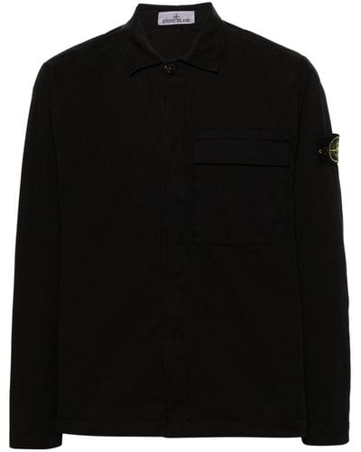 Stone Island Overhemd Met Compass-logopatch - Zwart