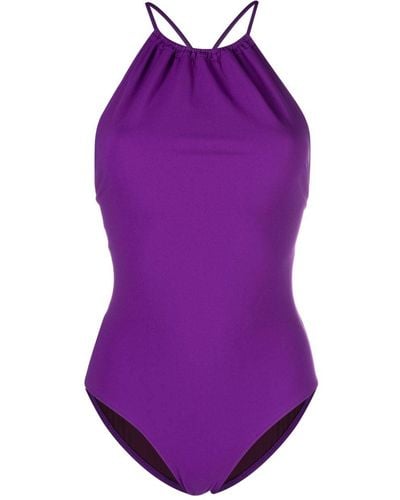 Ulla Johnson Plain Tie-fastening Swimsuit - Purple