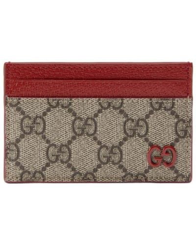 Gucci Porte-cartes en toile GG Supreme - Marron