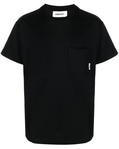 Ambush Chest-pocket Cotton T-shirt - Black