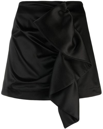 P.A.R.O.S.H. Ruffled Gathered Miniskirt - Black