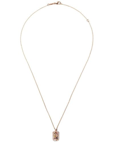 Suzanne Kalan 18kt Rose Gold Sapphire And Diamond Necklace - Pink