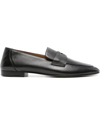 Le Monde Beryl Soft Placket Leather Loafers - Gray