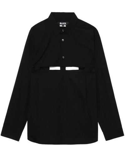 COMME DES GARÇON BLACK Camisa con aberturas - Negro