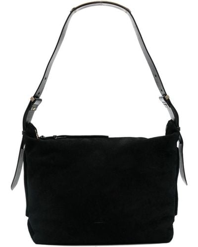 Isabel Marant Large Leyden Suede Shoulder Bag - Black