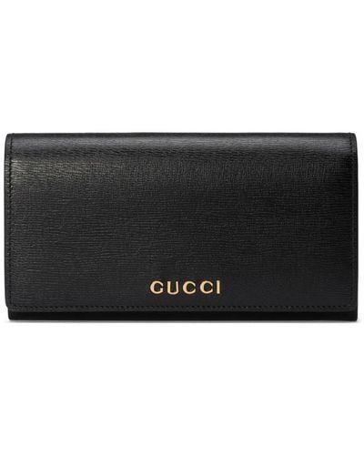 Gucci Continental Logo-lettering Wallet - Black