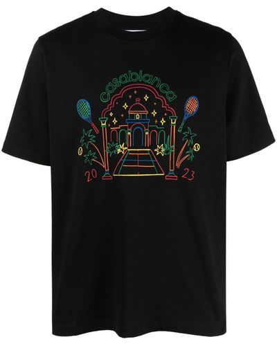 Casablancabrand Camiseta Rainbow Crayon Temple - Negro