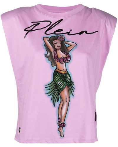 Philipp Plein Hawaii Logo-print Tank Top - Pink