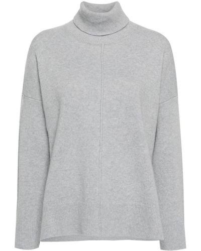 Eleventy High-neck Knitted Sweater - Grey