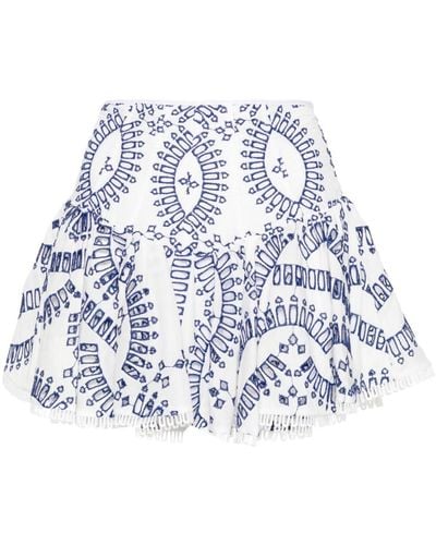 Charo Ruiz Favik broderie-anglaise miniskirt - Blanco