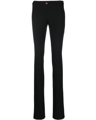 Blumarine Pantalones slim con cinturón - Negro