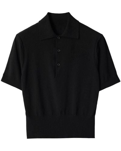 Burberry Poloshirt aus Baumwollgemisch - Schwarz