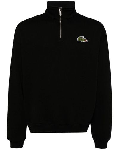 Lacoste High Collar Sweatshirt - Black