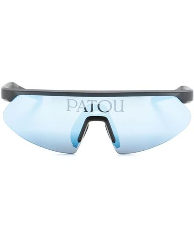 Patou Sonnenbrille im Visier-Design - Blau
