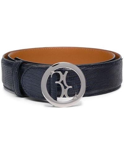 Billionaire Tejus Leather Belt - Blue